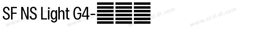 SF NS Light G4字体转换